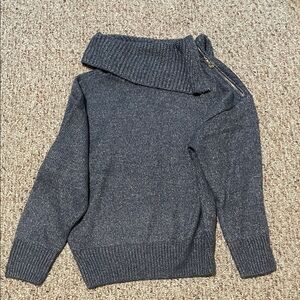 White House Black Market Blue Lurex Marl Turtleneck Sweater ( Brand New)